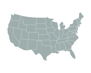 High quality United States map of America