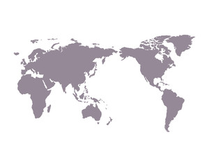Fototapeta na wymiar Gray similar world map.
