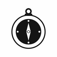 Compass icon in simple style. Travel black icon isolated vector illustration