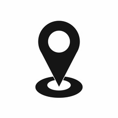 Map pointer icon in simple style isolated vector illustration