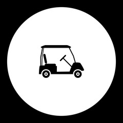 Fototapeta premium golf sport cart simple black icon eps10