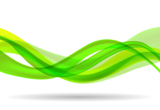 abstract wave background green