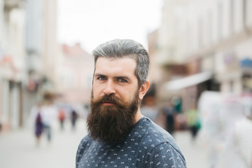 handsome bearded man outdoor