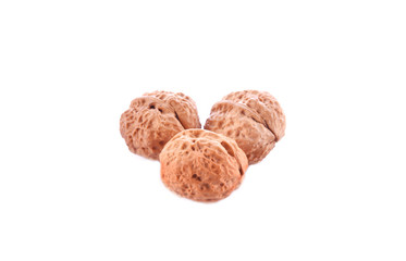 Walnut white background