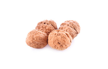 Walnut white background