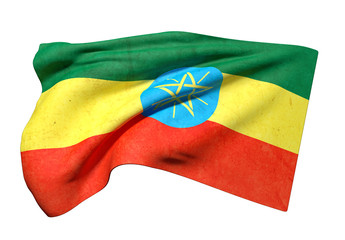 Ethiopia flag waving