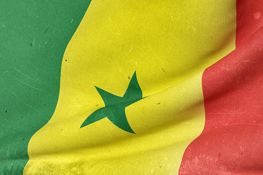 Senegal flag waving