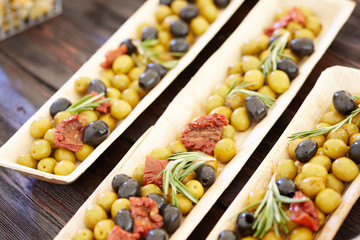 olives green and black appetizer