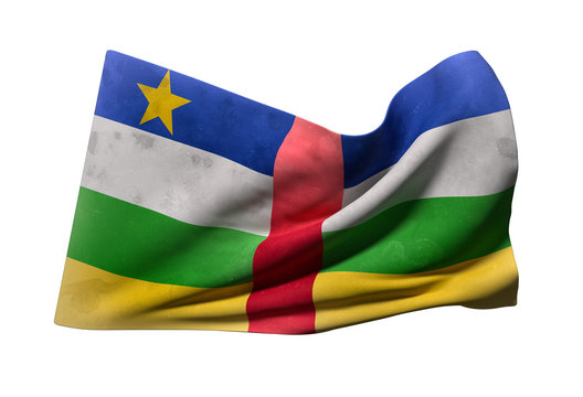 Central African Republic flag waving