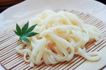 Udon(white noodles made from wheat flour)