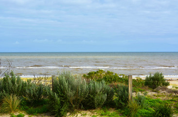 Fototapeta na wymiar View of the sea taken from nearby walking trial.