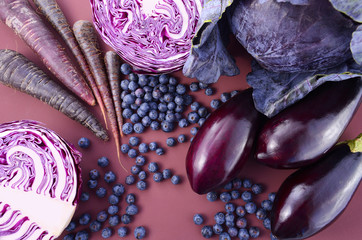 Purple fruits and vegetables
