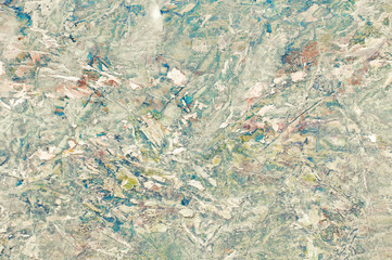 Oil painting light green abstract background. Palette knife paint texture. Art concept.