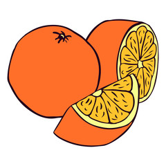 Orange illustration isolated on white