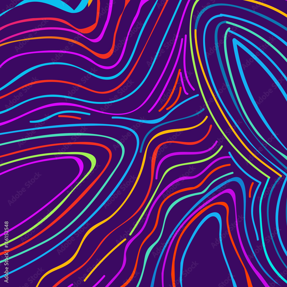Wall mural abstract background with colorful lines.