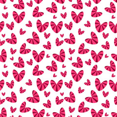 Romantic seamless pattern with hearts, Valentine background