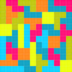 Seamless pattern with colorful blocks puzzle. Vector seamless texture for wallpapers, pattern fills, web page backgrounds