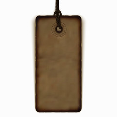 Blank vector vintage price tag, realistic label, badge, banner isolated on white