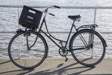 Plakat Bike at Oosterdok Canal Port; Amsterdam;