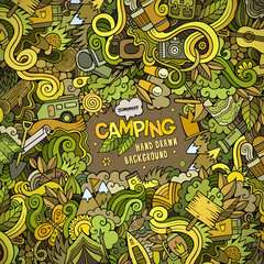 Cartoon Camping frame background