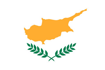 Flat Cyprus flag vector - obrazy, fototapety, plakaty