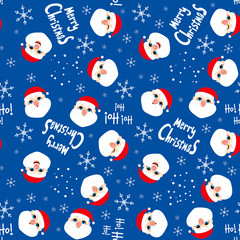 Seamless Christmas Santa Claus background pattern tiling texture