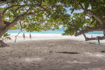 plage d'anse Lazio du c&ocirc;t&eacute; de chez Bonbon Plume, Praslin, Seychelles 