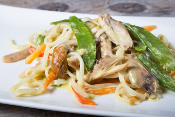 Asian chicken noodles