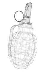 Single grenade with copy space