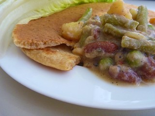 fresh mexican meal served with lettuce