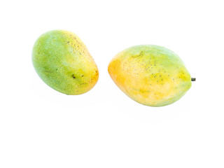 Fresh ripen Mango isolated on white background with copy space.
Mangifera indica is the National fruit of India, Pakistan and the Philippines.