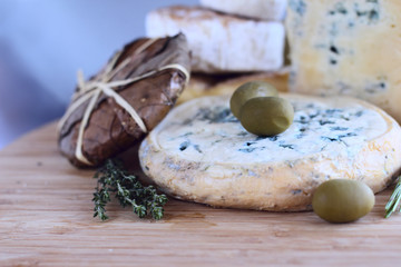 Cheese and Olives composition