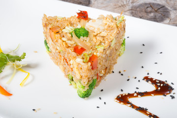 Fried rice with vegetables