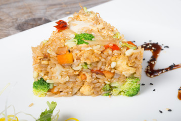 Fried rice with vegetables