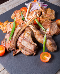 Different sorts of grilled meat