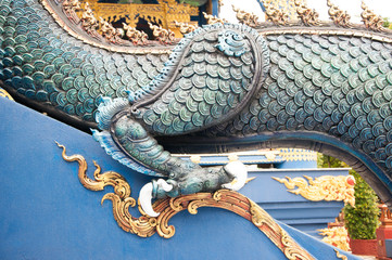 Mythical creature statues. Close up focus on legs.