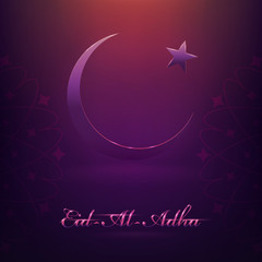 Eid-Al-Adha, greeting background of muslim holy month, vector illustration