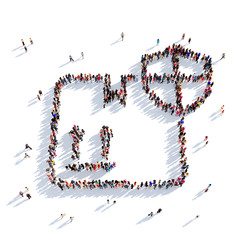 delivery parcel people 3D rendering