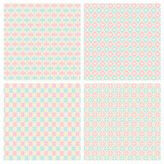 Pastel Diamond Shape Seamless Patterns