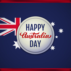 Happy Australia Day vector illustration, January 26