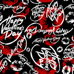 Happy Valentine's day seamless pattern. Vector seamless texture for wallpapers, pattern fills, web page backgrounds