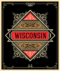 Baroque Card. Vector layered