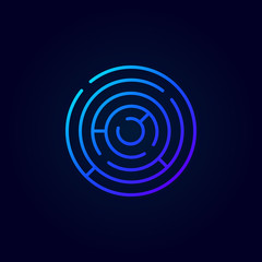 Blue abstract labyrinth icon