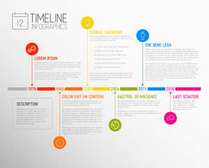 Obraz premium Vector Infographic timeline report template