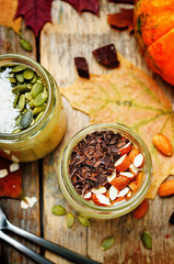 pumpkin chia seeds overnight oats