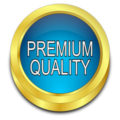 Premium Quality button - 3D illustration