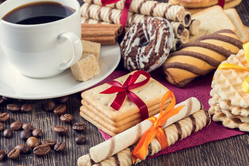 Biscuits on table