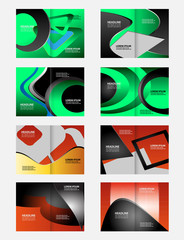 Vector empty bifold brochure print template design

