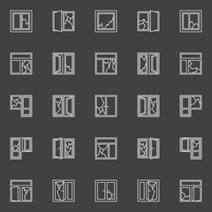 Broken window concept icons