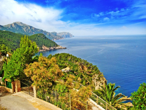 Northwest Majorca, coastline, top view
